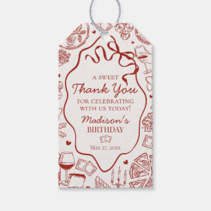 Étiquettes-cadeau Faveur de fête d'anniversaire de cannoli sacré de