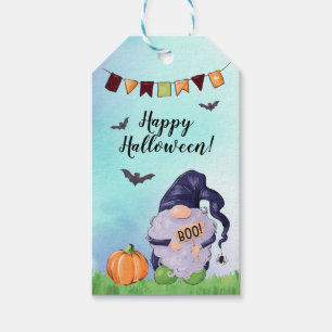 Étiquettes-cadeau Faveur de gnome de Halloween fantaisiste