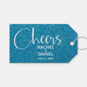 Étiquettes-cadeau Faveur de mariage turquoise