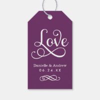Faveur de monogramme élégant en calligraphie viole