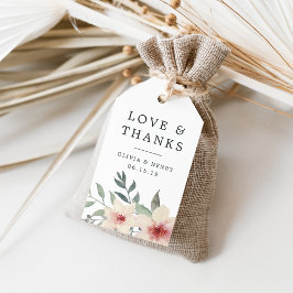 Étiquettes-cadeau Faveur de remerciement de mariage Peach Blossom
