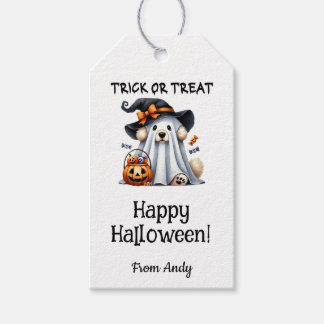 Étiquettes-cadeau Faveur personnalisée 'Trick or Treat Joyeux Hallow