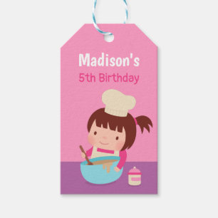 Étiquettes-cadeau Faveurs de fête d'anniversaire de chef de pâtisser