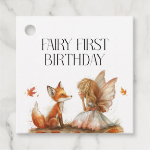 Étiquettes Cadeau Fée d'automne premier Merci d'anniversaire avec re