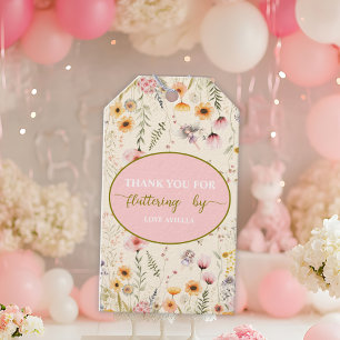 Étiquettes-cadeau Fée de fantaisie Fleur de sauvage Merci