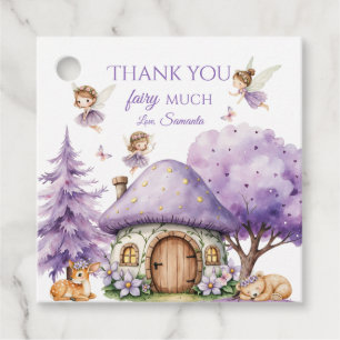 Étiquettes Cadeau Fée Enchanted Fairy Party Whimsical Purple Forest