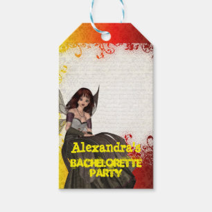 Étiquettes-cadeau Fée gothique fête de bachelorette personnalisée