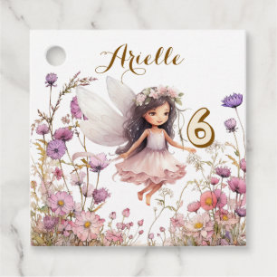 Étiquettes Cadeau Fée lavande fleur sauvage pixie anniversaire