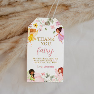 Étiquettes-cadeau Fée magique Floral Anniversaire Merci Favor