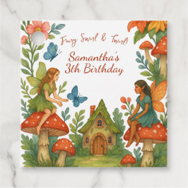 Étiquettes Cadeau Fée magique sauvage Jardin fête d'anniversaire -
