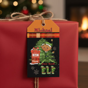 Étiquettes-cadeau Fée Personnalisée Elf Boy Scout Noël 