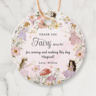Étiquettes Cadeau Fées Whimsical Anniversaire Fleur Jardin prairie
