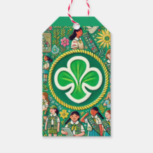Étiquettes-cadeau Félicitations à l'honneur des filles scout pour le