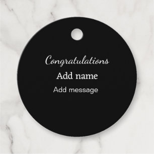 Étiquettes Cadeau Félicitations ajouter un message de nom simple dip