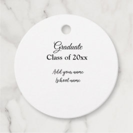 Étiquettes Cadeau Félicitations de graduation simples clas d'ajout m