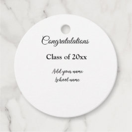 Étiquettes Cadeau Félicitations de graduation simples clas d'ajout m