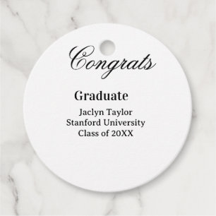 Étiquettes Cadeau Félicitations diplôme nom université nom promotion
