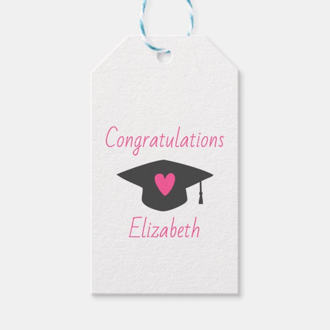 Étiquettes-cadeau Félicitations d'obtention de diplôme (Devant)