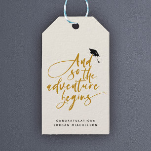 Étiquettes-cadeau Félicitations pour la remise des diplômes moderne 