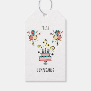 Étiquettes-cadeau Feliz Cumpleaños de Birthday contents