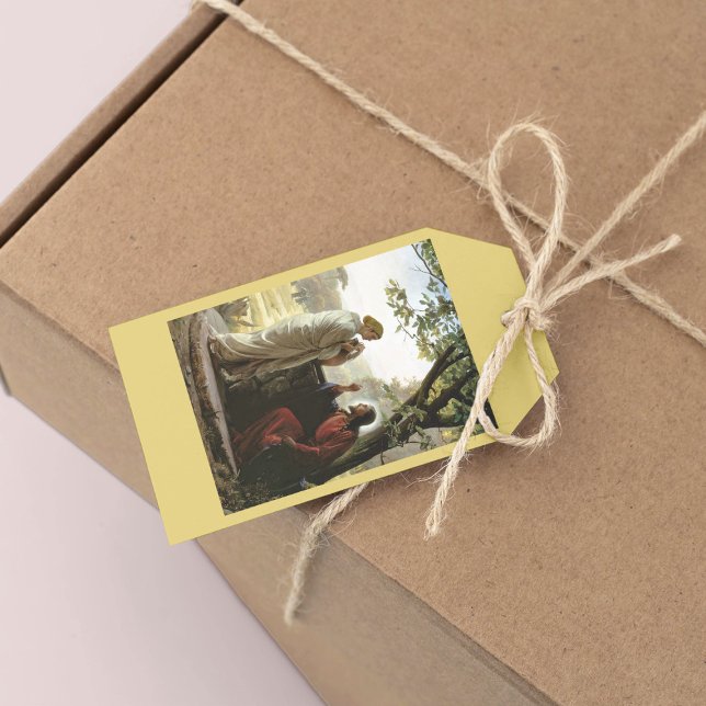 Étiquettes-cadeau Femme au puits, (Créateur téléchargé)