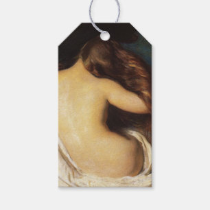 Étiquettes-cadeau Femme qui pleure ses cheveux (par Joseph DeCamp)