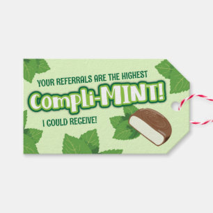 Étiquettes-cadeau Fente de référence du réaltor de conformité à la m