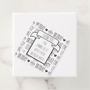 Étiquettes Cadeau Ferme rustique Anniversaire Merci