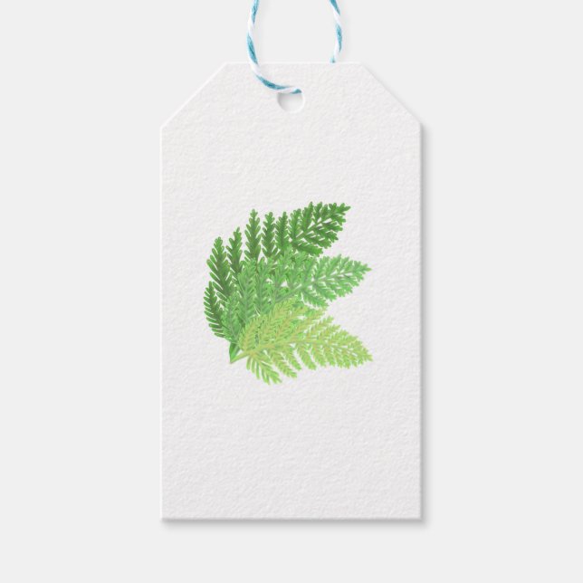 Étiquettes-cadeau Fermes forestières vertes feuilles (Devant)