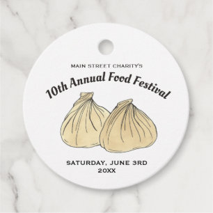 Étiquettes Cadeau Festival alimentaire chinois Dim Sum Shumai Dumpli