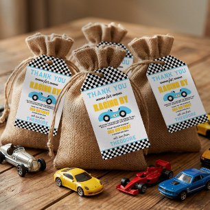 Étiquettes-cadeau Fête d'anniversaire 3 ans Fast & Three Course auto