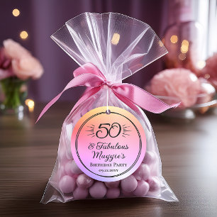 Étiquettes Cadeau Fête d'anniversaire 50 ans 50 et Fabuleux