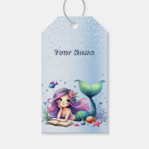 Fête d'anniversaire aquarelle Sirène Mer Vie migno