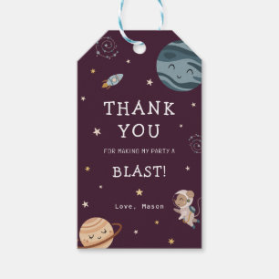 Étiquettes-cadeau Fête d'anniversaire aventure spatiale pour enfants