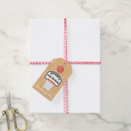 Étiquettes-cadeau Fête d'anniversaire de basket-ball