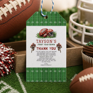 Étiquettes-cadeau Fête d'anniversaire de football de première année