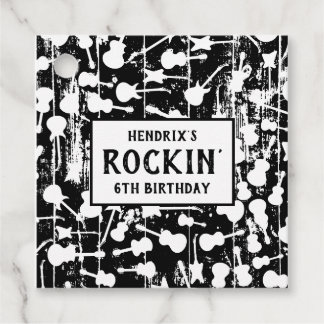 Étiquettes Cadeau Fête d'anniversaire de guitare Rock & Roll