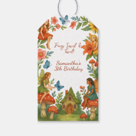 Étiquettes-cadeau Fête d'anniversaire de Jardin de Fée Magique Sauva