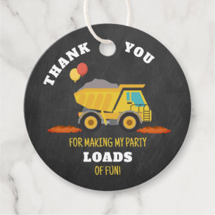 Étiquettes Cadeau Fête d'anniversaire de la construction
