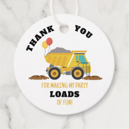 Étiquettes Cadeau Fête d'anniversaire de la construction