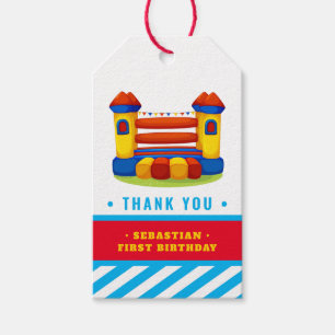Étiquettes-cadeau Fête d'anniversaire de la maison gonflable