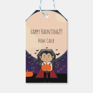 Étiquettes-cadeau Fête d'anniversaire de Little Dracula Halloween Fa