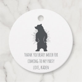 Étiquettes Cadeau Fête d'anniversaire de l'ours