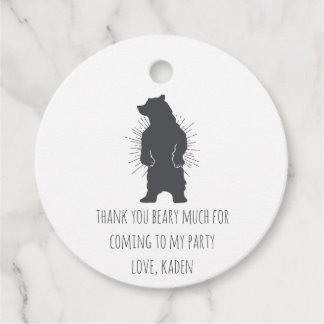 Étiquettes Cadeau Fête d'anniversaire de l'ours