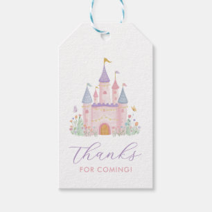 Étiquettes-cadeau Fête d'anniversaire de princesse Château enchanté