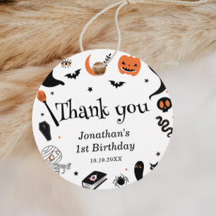 Étiquettes Cadeau Fête d'anniversaire d'Halloween pour enfants