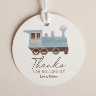 Étiquettes Cadeau Fête d'anniversaire du train vintage