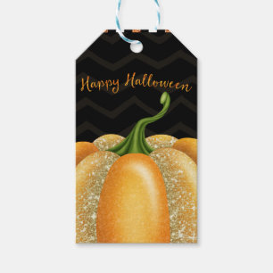 Étiquettes-cadeau Fête d'anniversaire Halloween Citrouille Étincelle