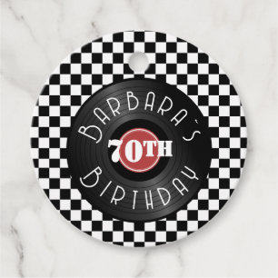 Étiquettes Cadeau Fête d'anniversaire sur le thème Rock N Roll de to