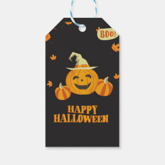 Étiquettes-cadeau fête d'automne citrouille halloween